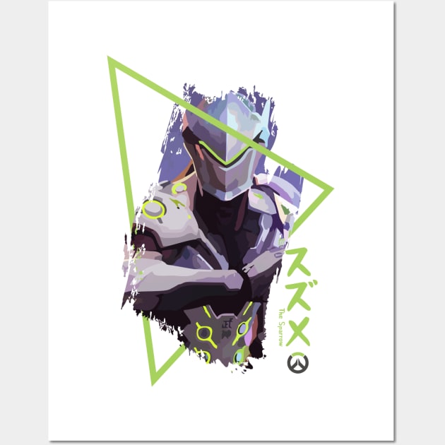 Genji Sparrow Overwatch Wall Art by Alpheratz